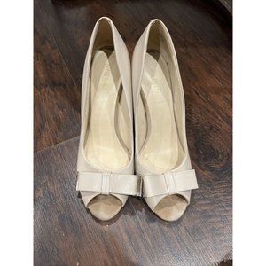Cream High Heels Peeptoe 8